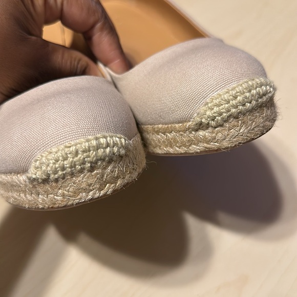 NWOT J. CREW CANVAS ESPADRILLE WEDGE SHOES SIZE 9.5 COLOR FLAX - Picture 6 of 11